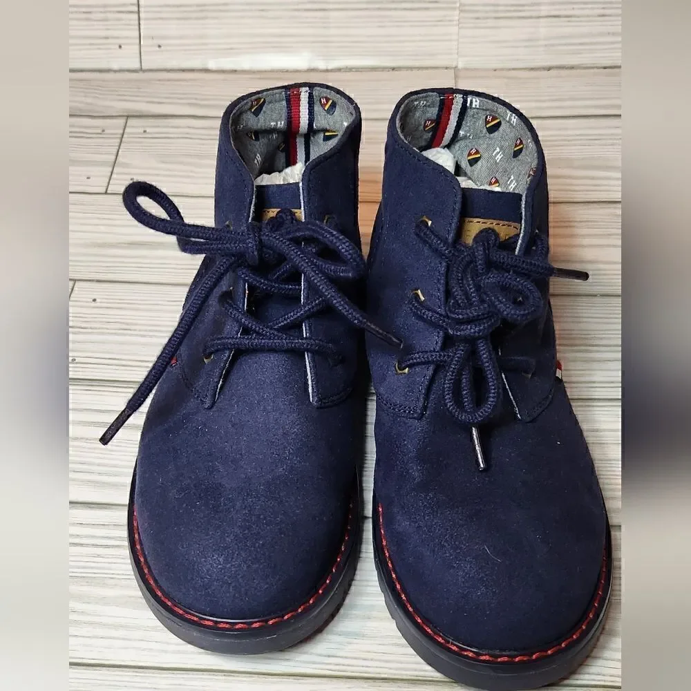 Tommy Hilfiger Navy Bramson Chukka Boot Boy Size 3